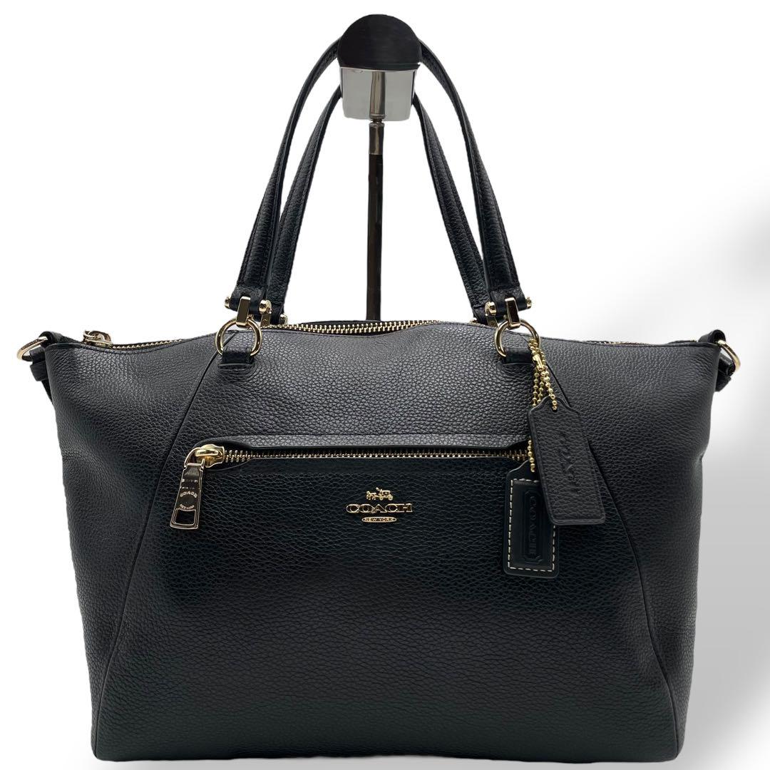 美品 COACH トートバッグ レザー ブラック 2way 肩掛け 36560