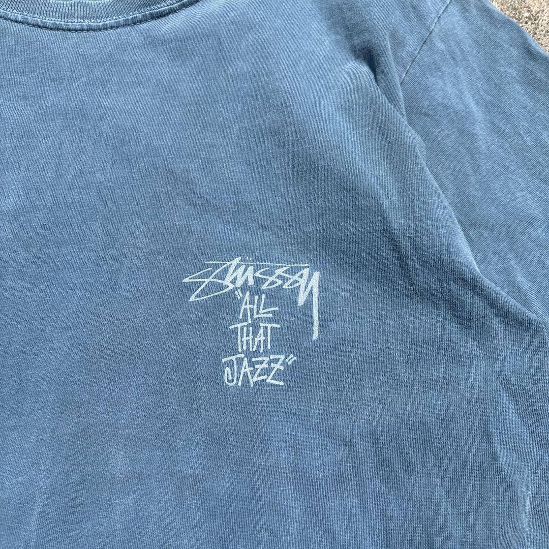 00s~ STUSSY ステューシー JAZZ MAN Tシャツ 後染め