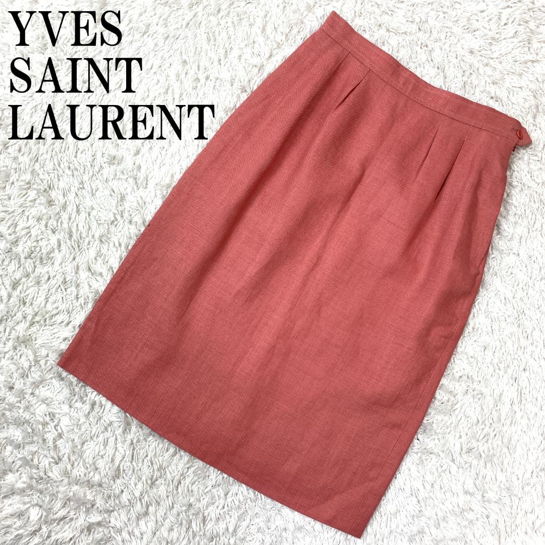 YVES SAINT LAURENT タイトスカート ピンク 38 B412
