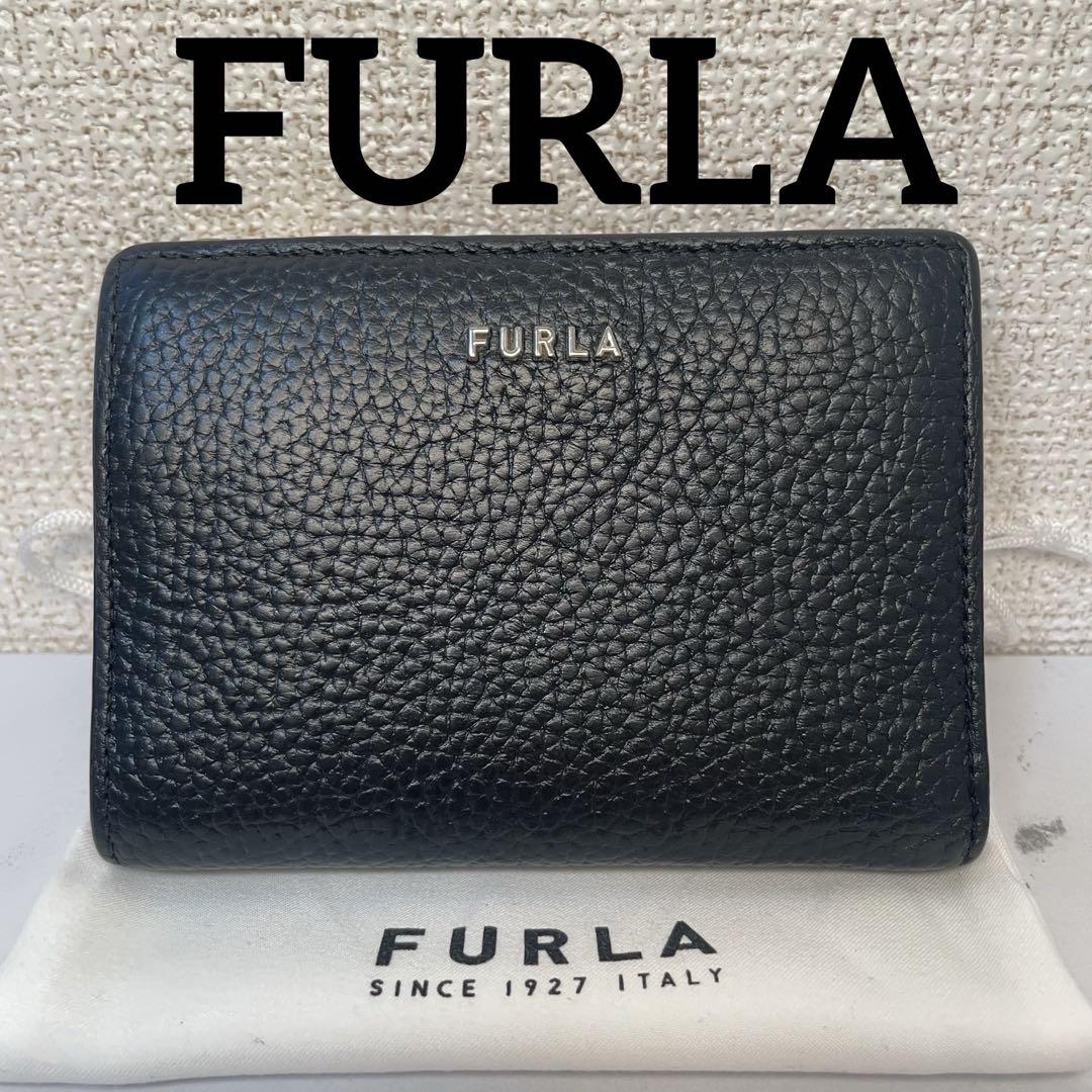 FURLA 黒 二つ折り財布 WP00314_HSF000_1007_O6000_M1.