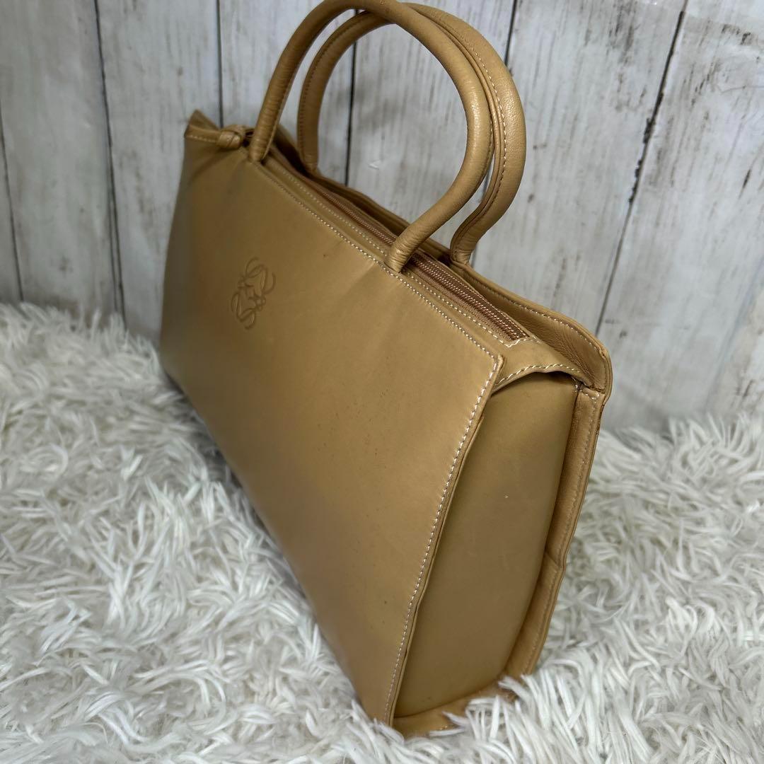 LOEVE ハンドバッグ　アナグラム　レザー　トートバッグ　ブラウン