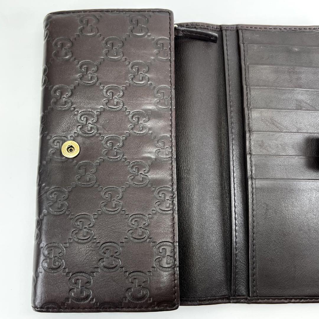 GUCCI グッチ　長財布　シマ　GG L字ファスナー　インターロッキング