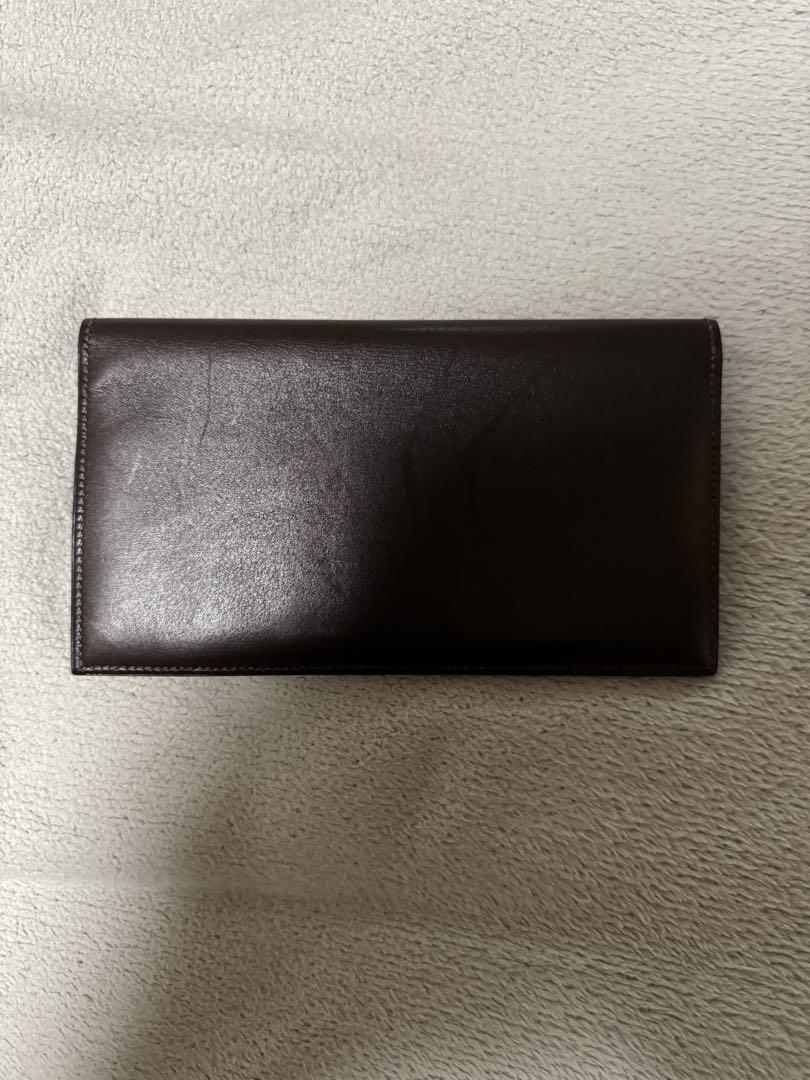 エルメス　ブラウン レザー 長財布