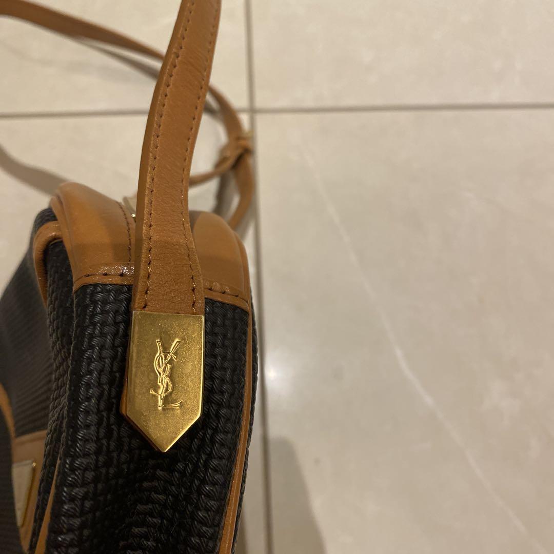 YSL ショルダーバッグ 黒/茶