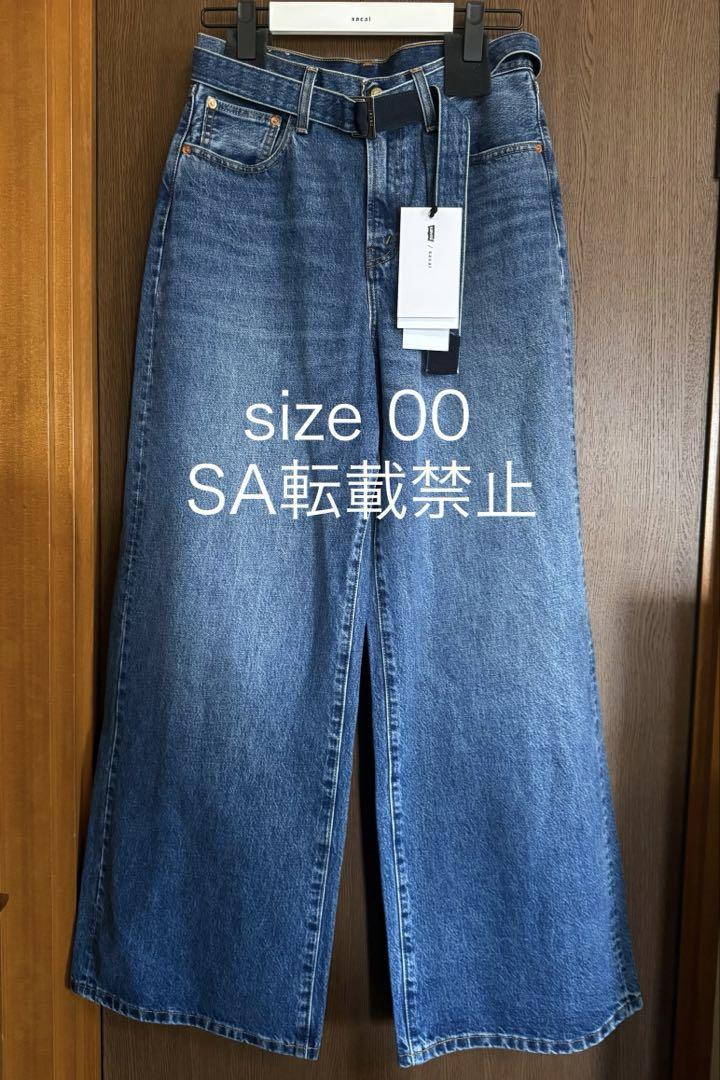 00新品 sacai Levi's® デニムパンツ ジーンズ レディース ブルー