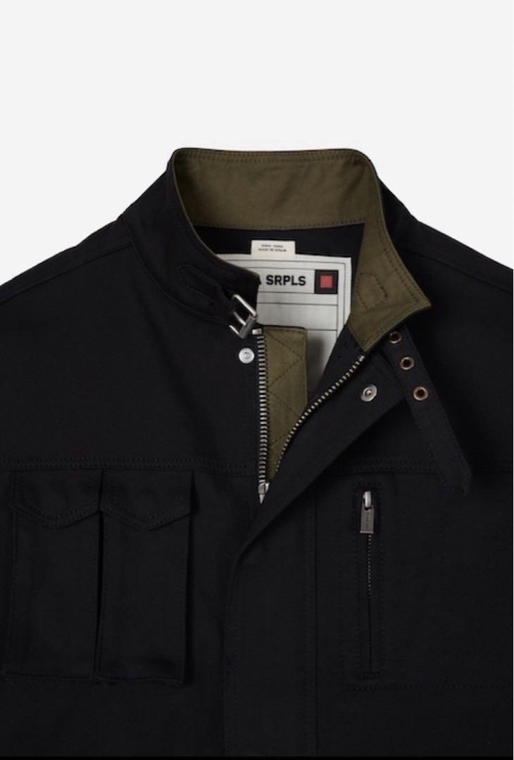 ZARA SRPLS メンズ MA-1 フライトジャケット ウール ブルゾン L