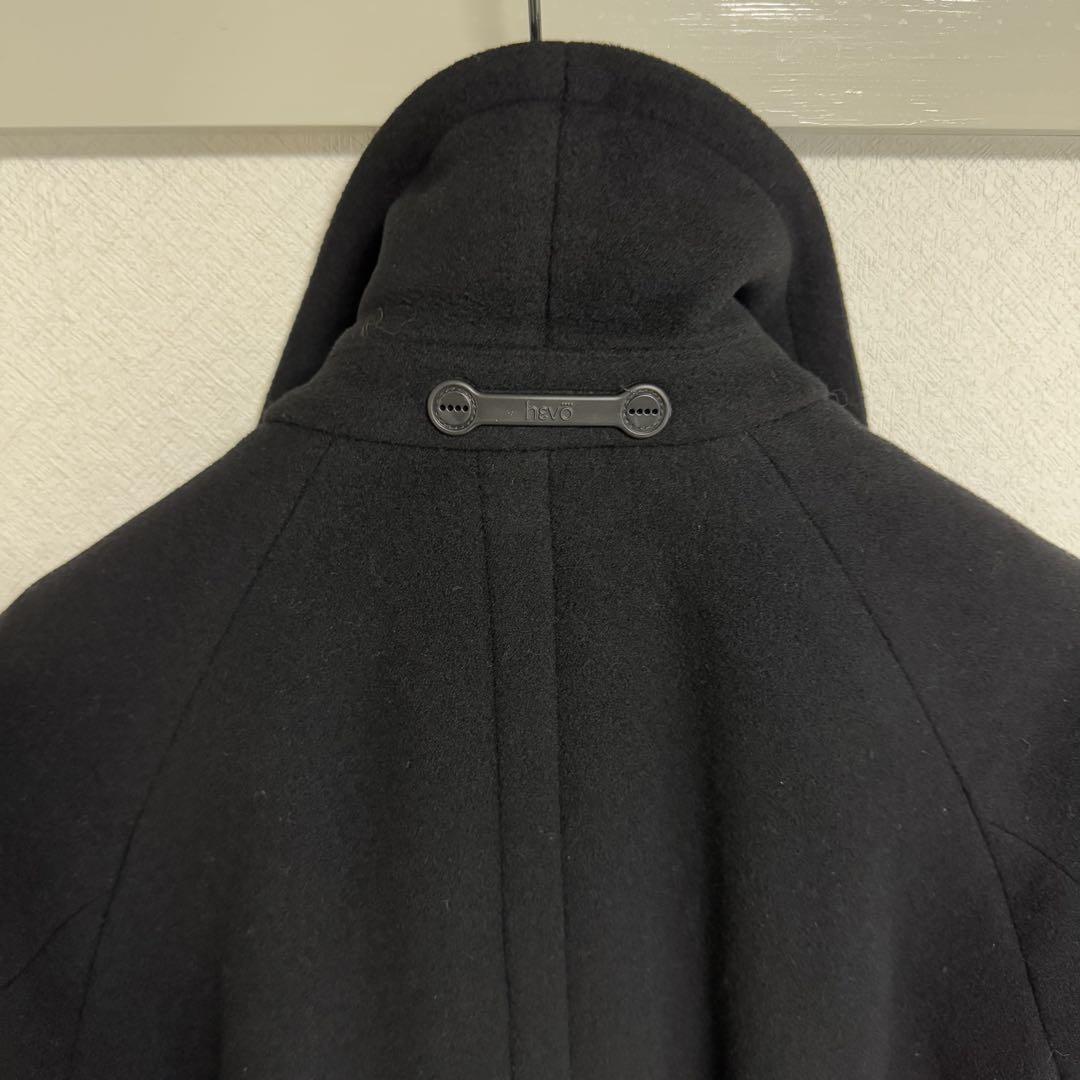 イーヴォ HEVO ダブルブレストコート ブラック BRINDISI 44