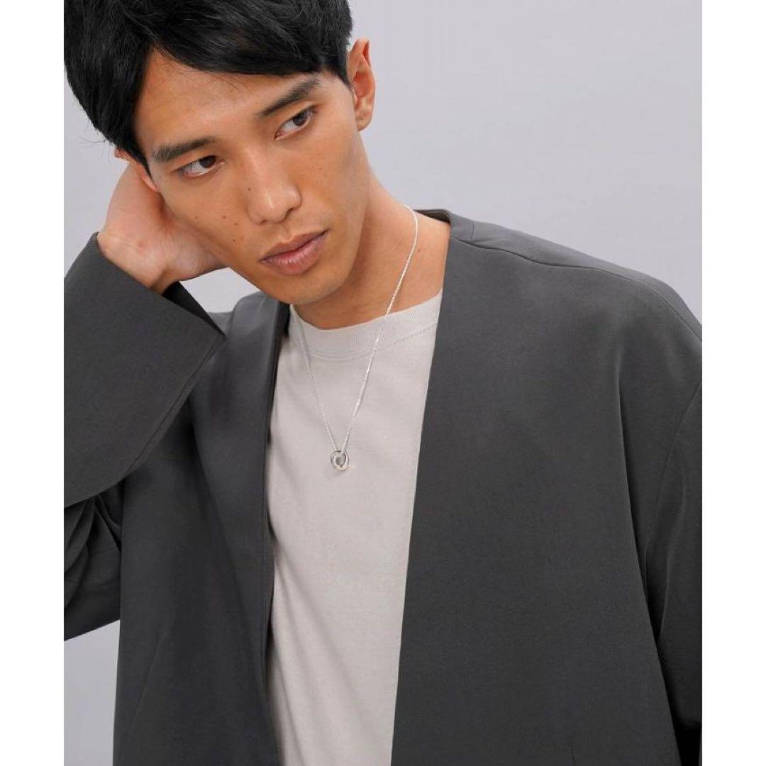 美品　ライオンハート ネックレス メンズ グラスダブルリングネックレス　925