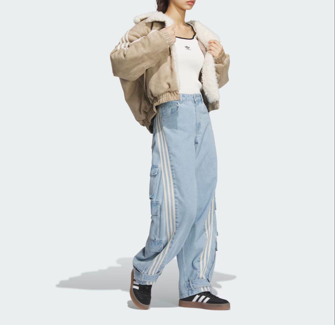 Adidas Mサイズ　中国限定 ボア襟付きグレージャケット　蛇年　巳年限定