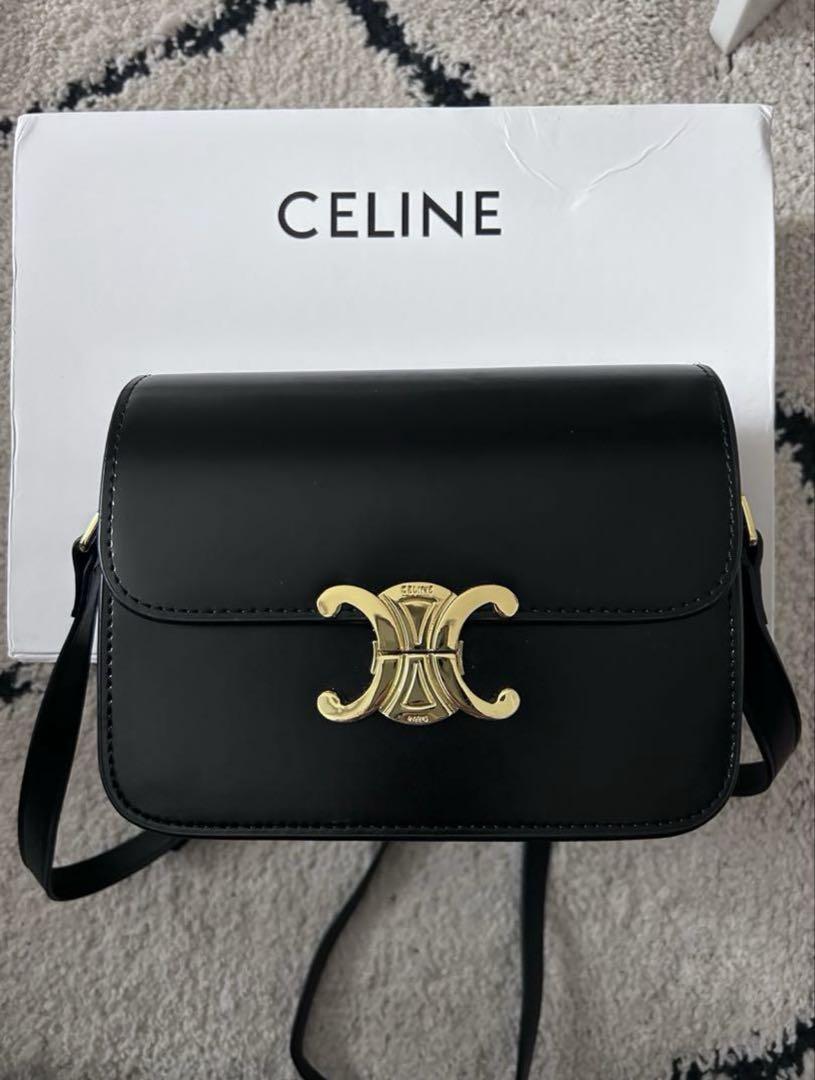 CELINE ブラックショルダーバッグ