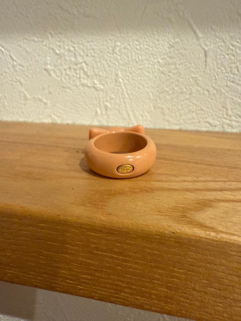 リボン型リング ピンク