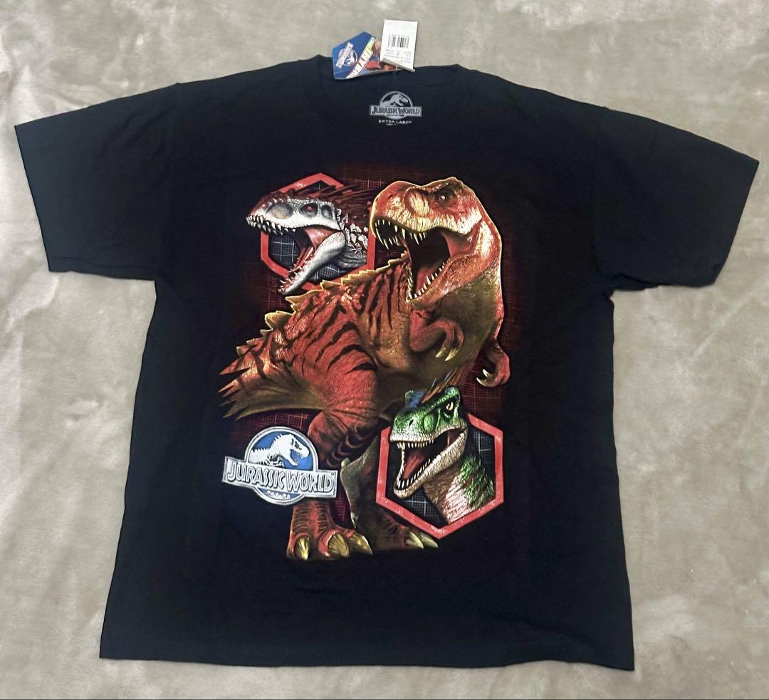 映画　ジュラシックワールド 古着　Tシャツ 恐竜　XL 古着 90s USA製 JURASSIC PARK ジュラシックパーク 恐竜