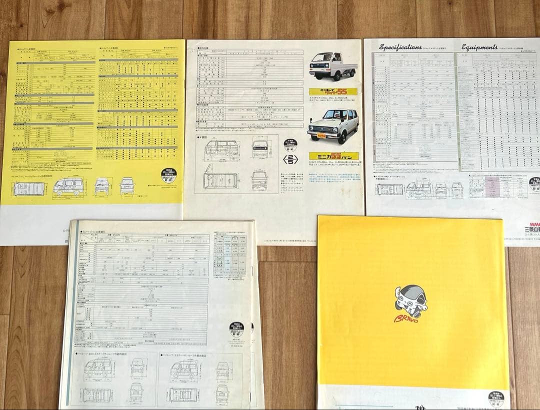 旧車 三菱 ミニキャブバン トラック カタログ 12部セット BRIGHTFACE_UK