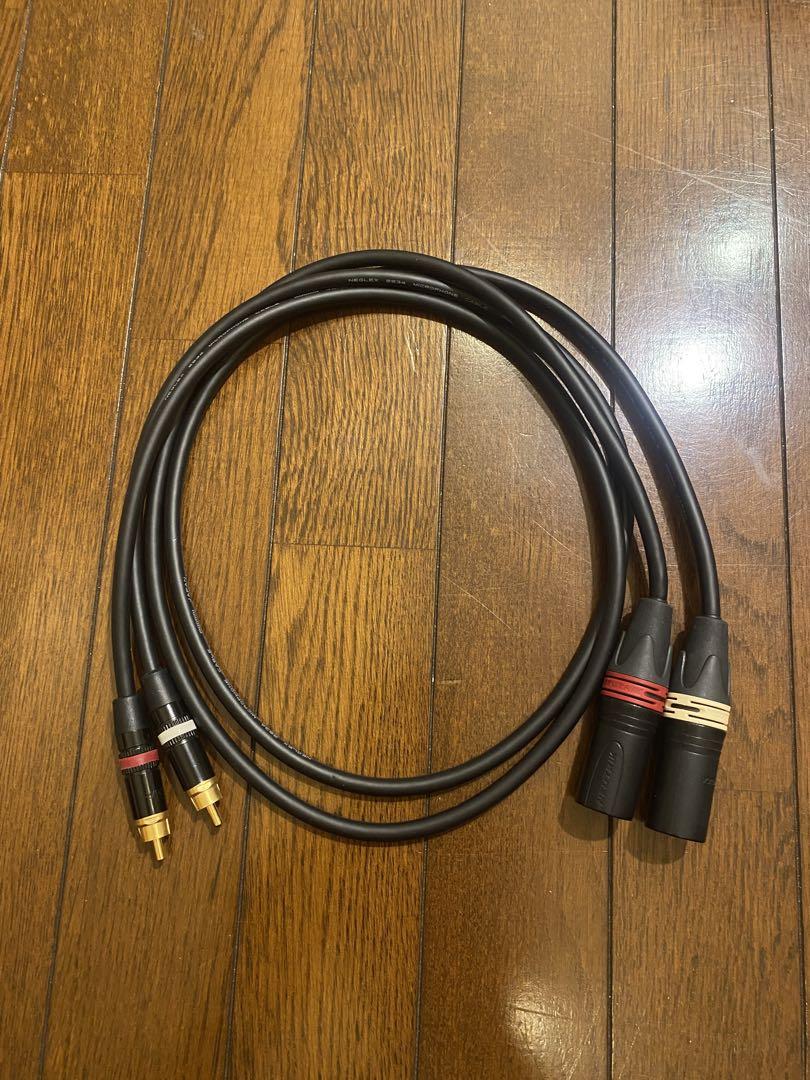MOGAMI 2534 XLR(オス)→RCA 2本ペアケーブル (1m)
