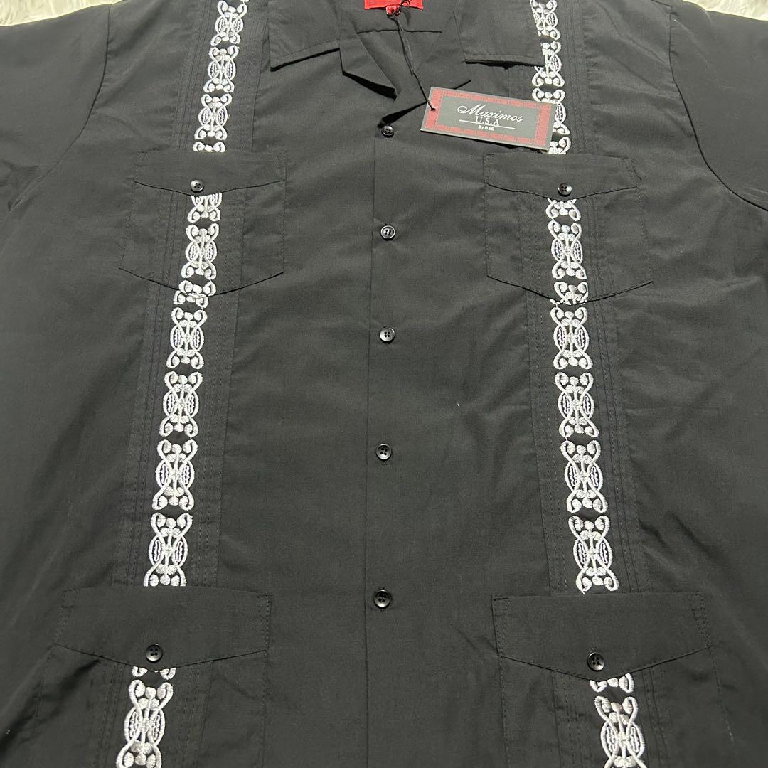 【新品/未使用/タグ付き】MaximosYUCATAN 半袖シャツ開襟 刺繍