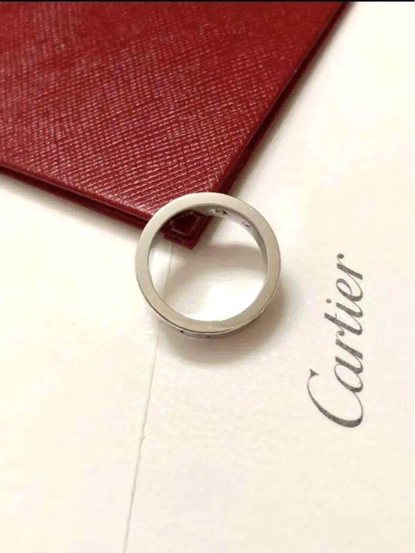 Cartier ラブリング ハーフダイヤ3P 9号 #49 WG 定価約68万