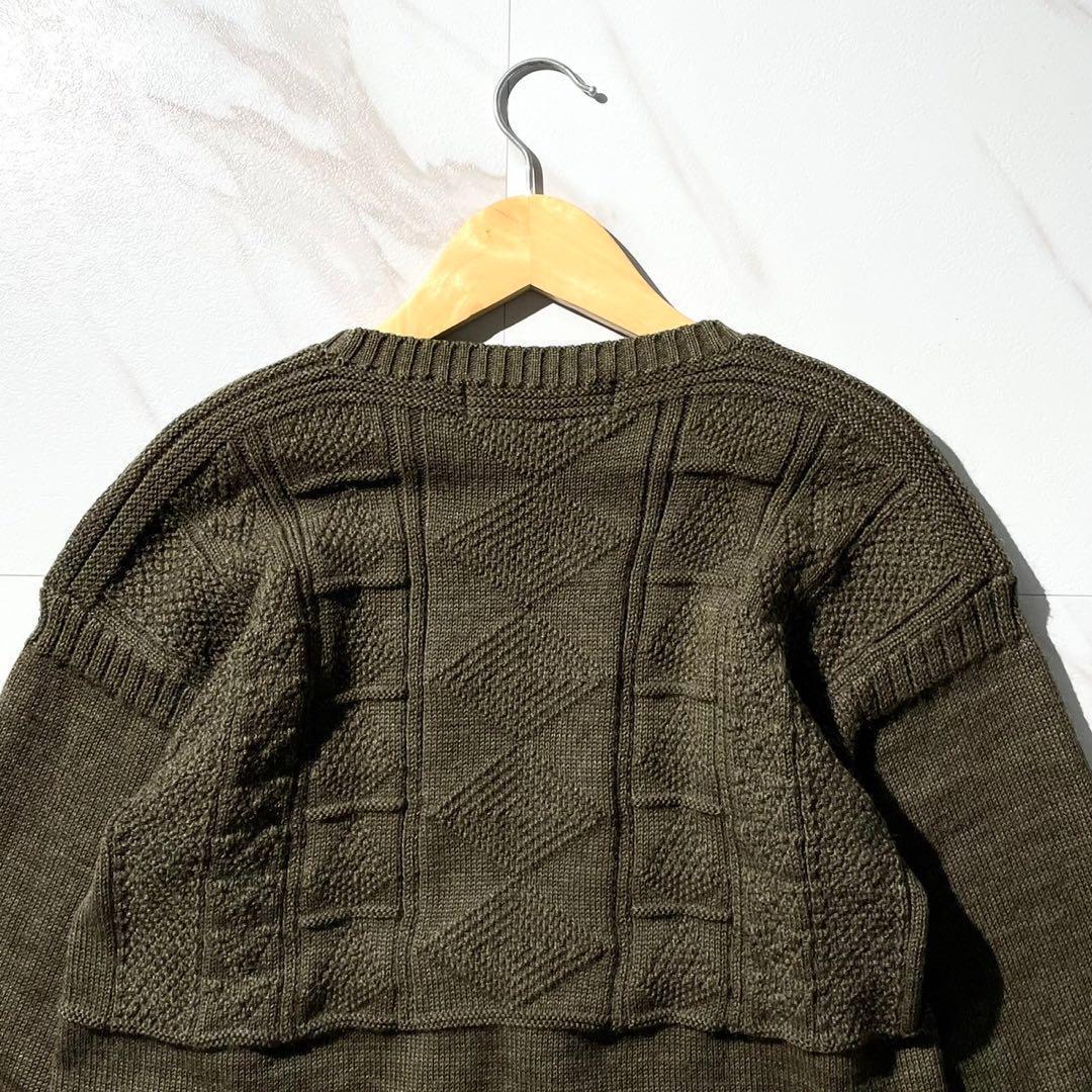 美品 田中オム⭐️コムデギャルソンオム 切り替え ニット カーキグリーン L位