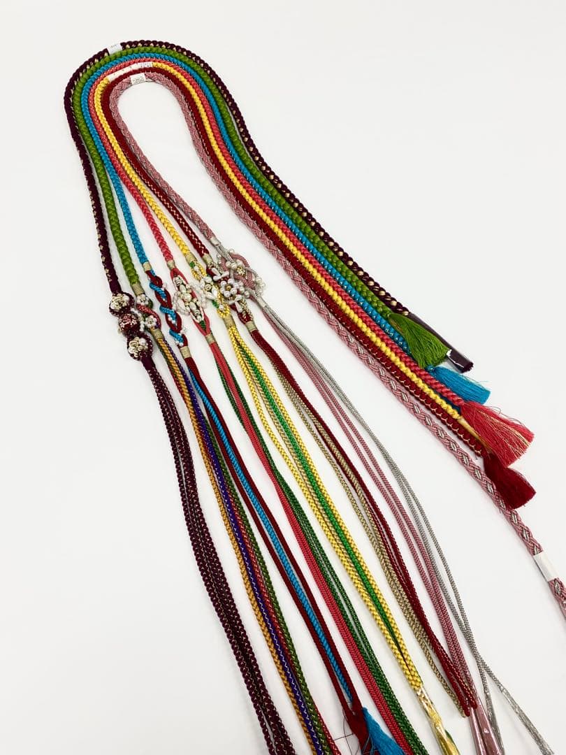 振袖用帯締め 飾り付き 7本おまとめ出品 正絹