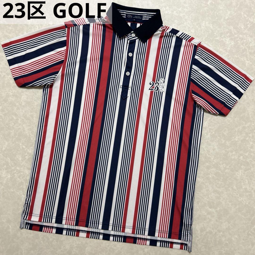 23区 GOLF★総柄★薄手ストレッチ★ポロシャツ【メンズ サイズM】