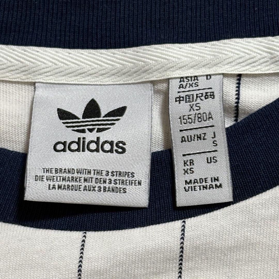 adidas リニアグラフィック Tシャツ ストライプ ボーダー adidas リニアグラフィック Tシャツ ストライプ ボーダー xs