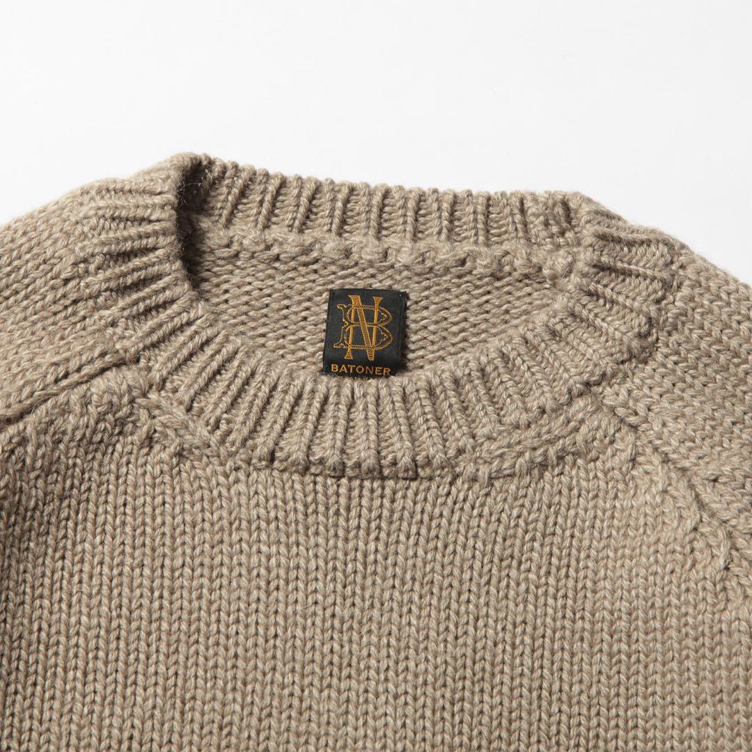 最終 Batoner vintage wool raglan crew neck