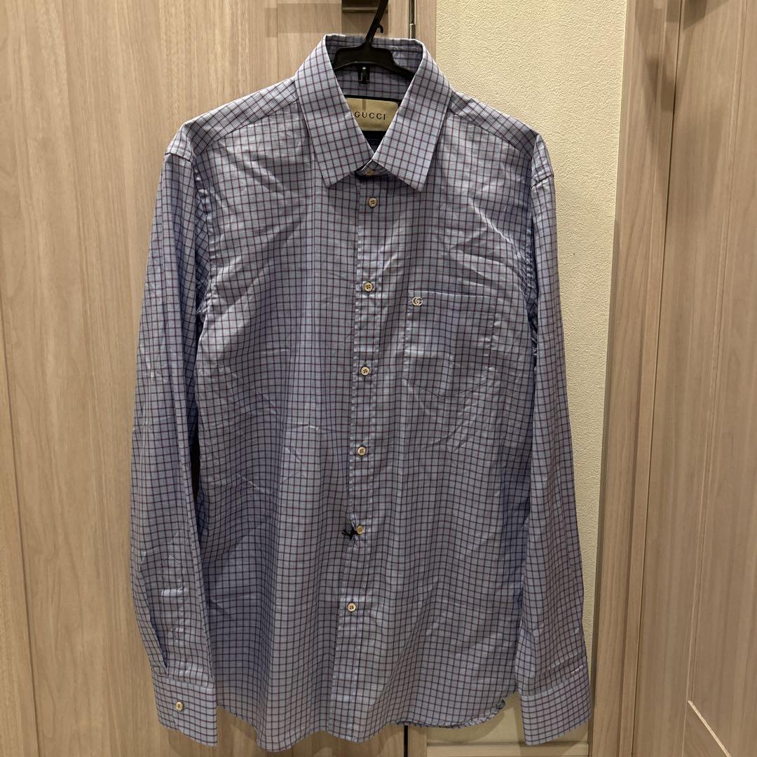 未使用級】GUCCI グッチ ヘキサゴン シャツ