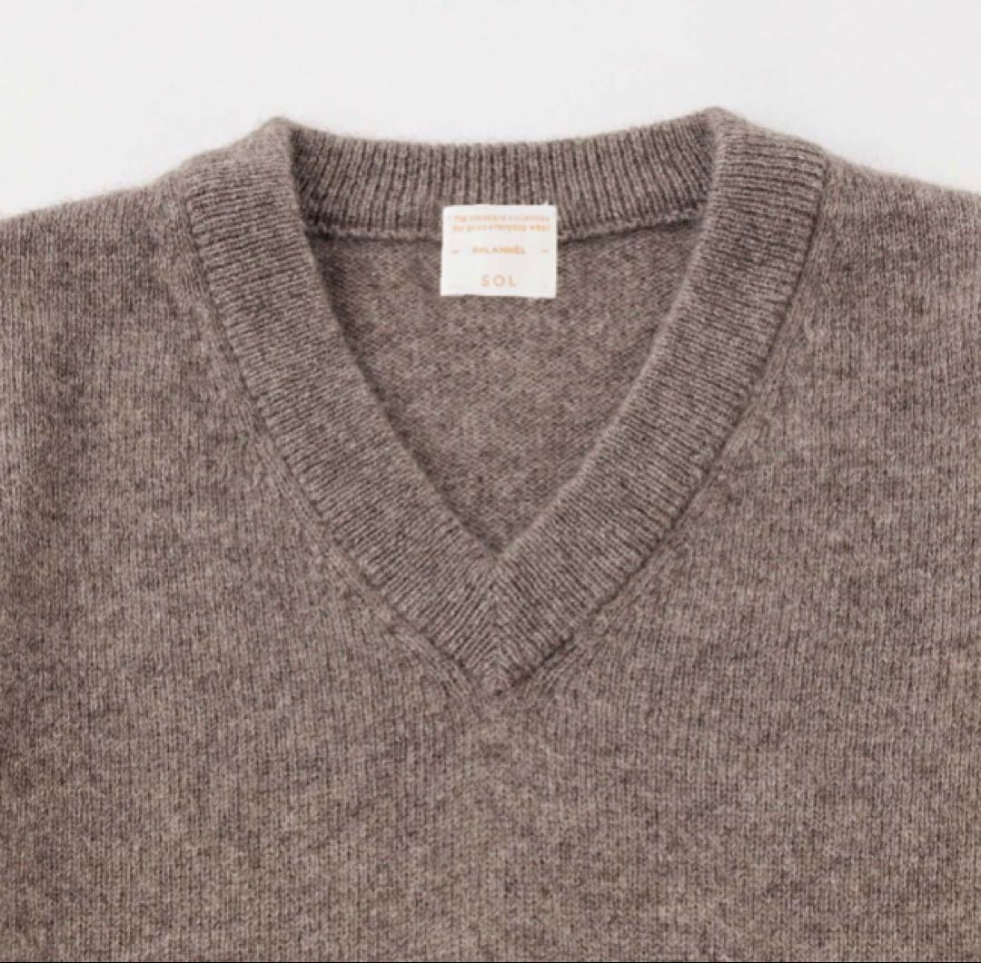 Vネック ニットwool Yak 3 phlannel フランネル