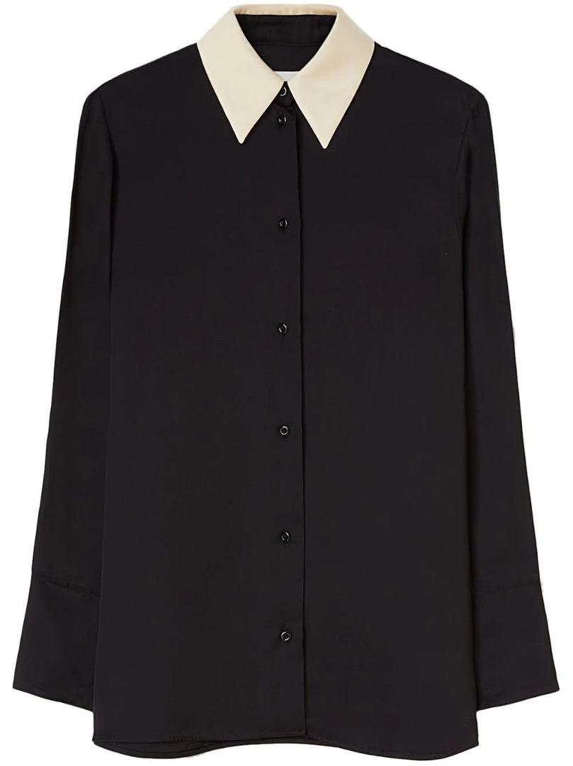 【特別セール品】 Jil Sander ファブリック製コントラストカラー 長袖シャツ トップス