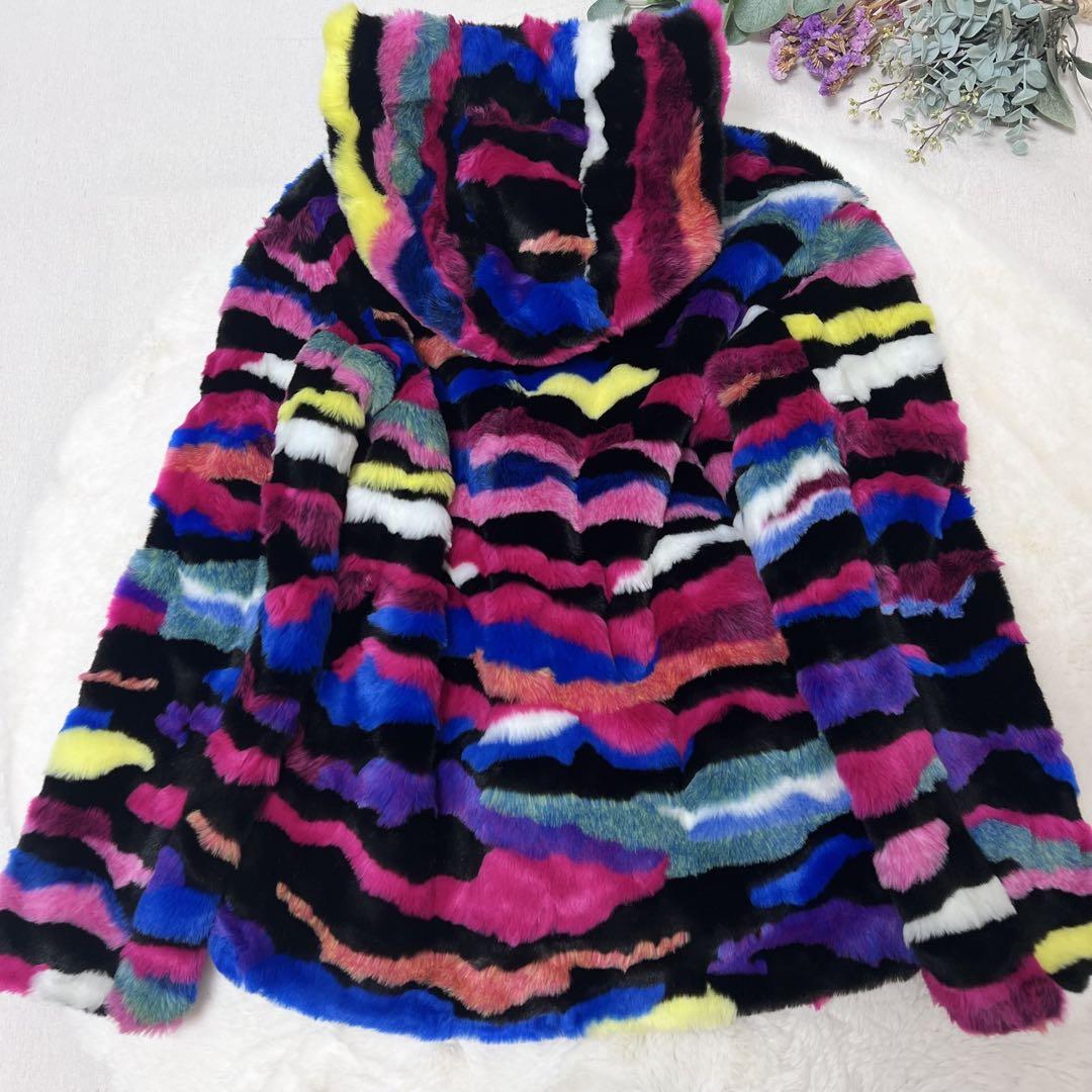 美品 デシグアル Desigual もこもこジャケット PELUCHE ガールズ