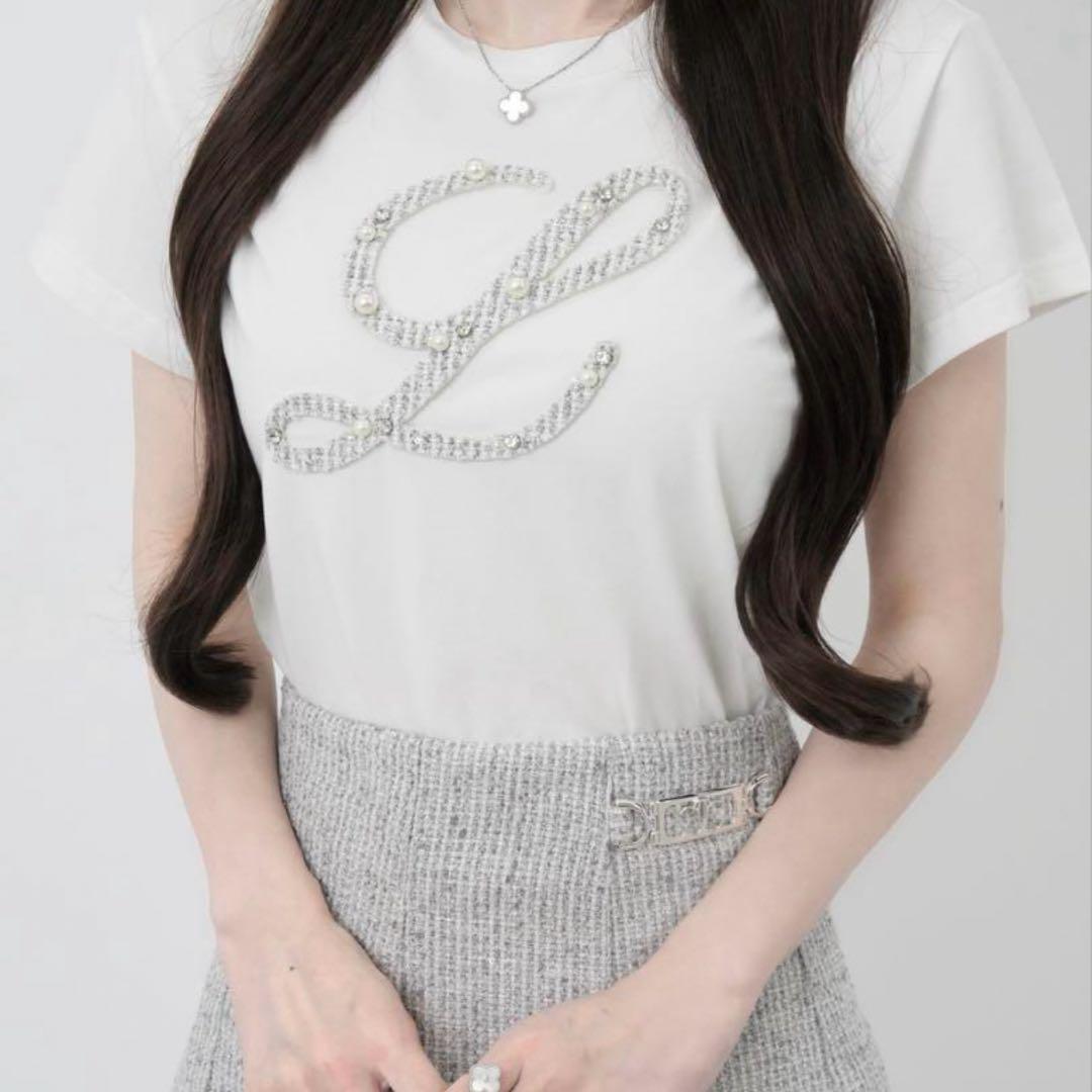 ルミニョン Lumignon tweed bijou lumi T グレー