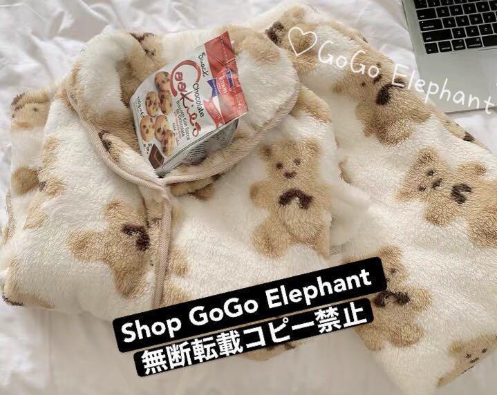 韓国デザイン♡もこもこ♪キュートなボアパジャマ♡ルームウエア