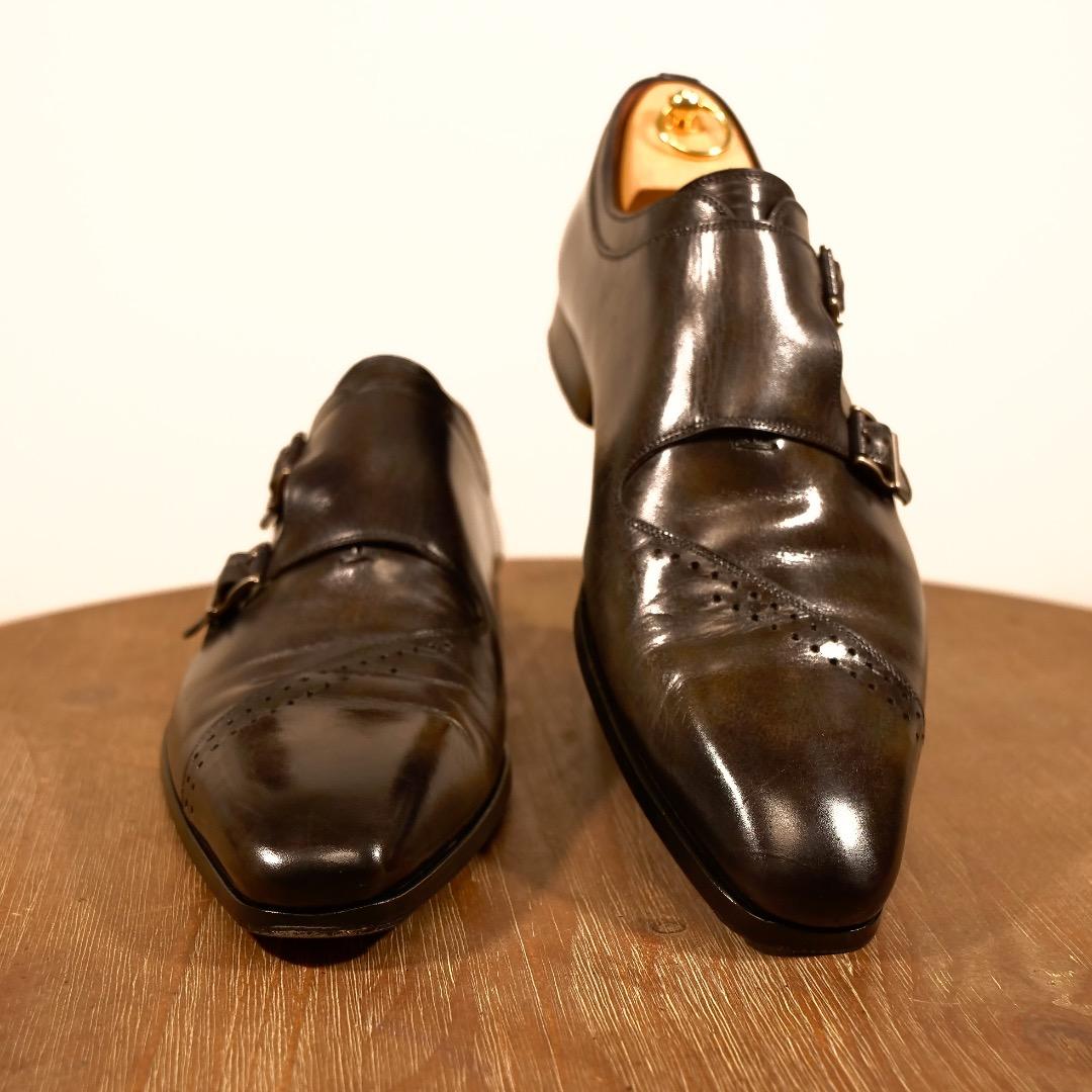 ブルー×レッド 《良品/スペイン製》MAGNANNI オパンケ製法 ダブル