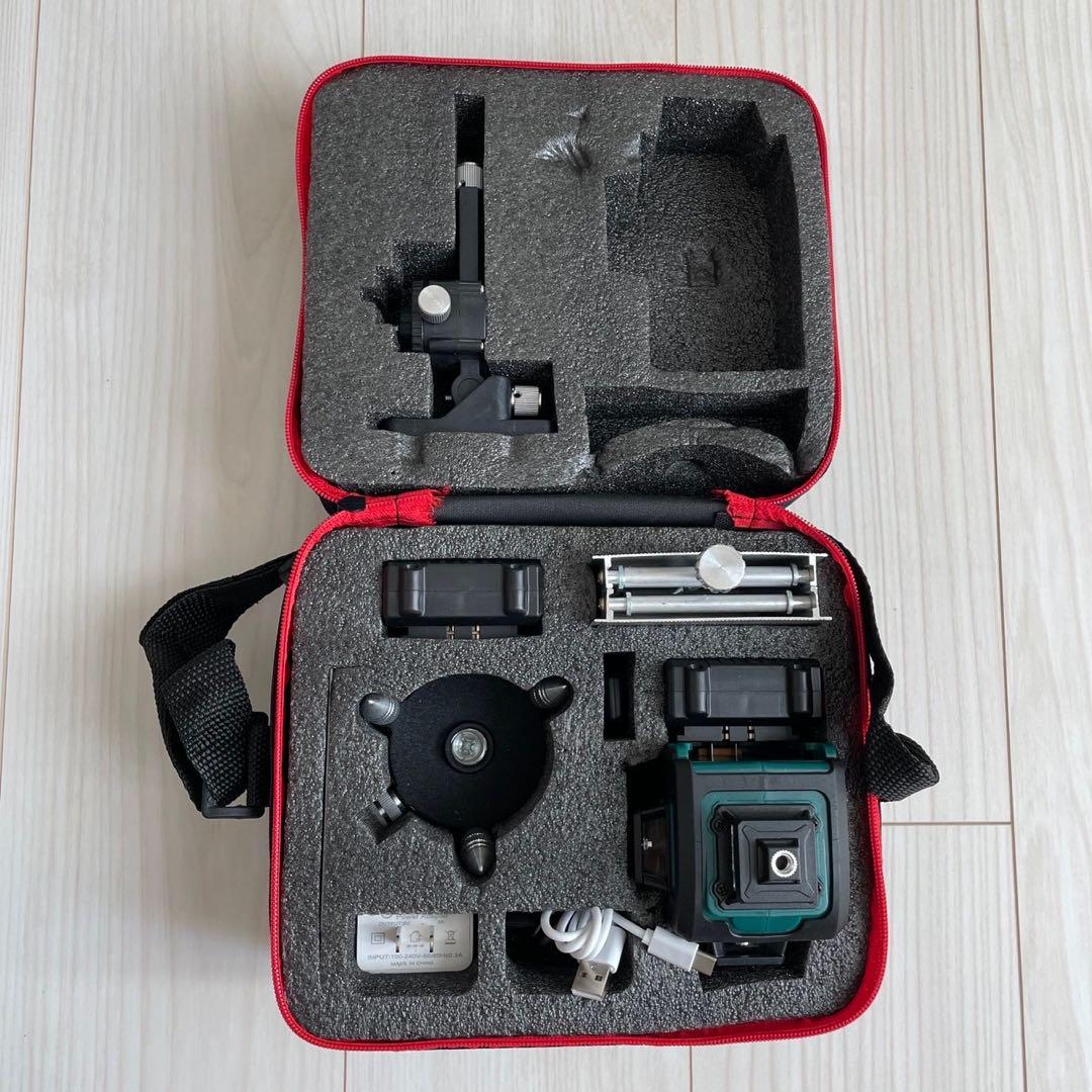 レーザー墨出し器 水平器 水準器 4x360° 16ライン フルライン 自動補正