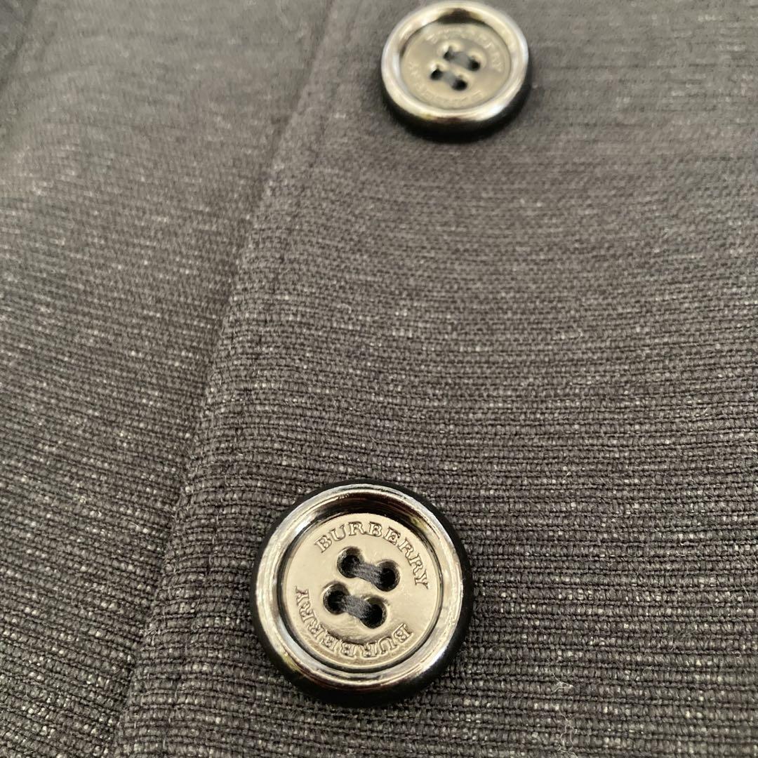 美品✨BURBERRY LONDON バーバリー ノーカラージャケット ブラック 美品✨BURBERRY LONDON バーバリー ノーカラージャケット ブラック