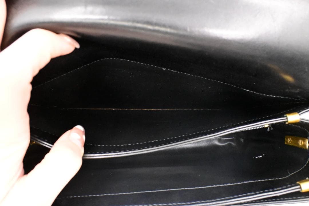 【美品】GUCCI　グッチ　インターロッキング　ショルダーバッグ　ブラック