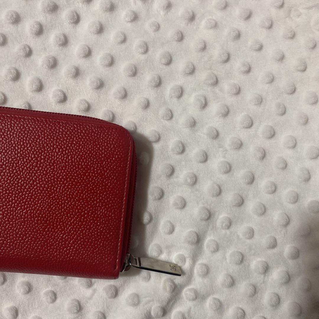 美品　CHANEL レザー 長財布 レッド
