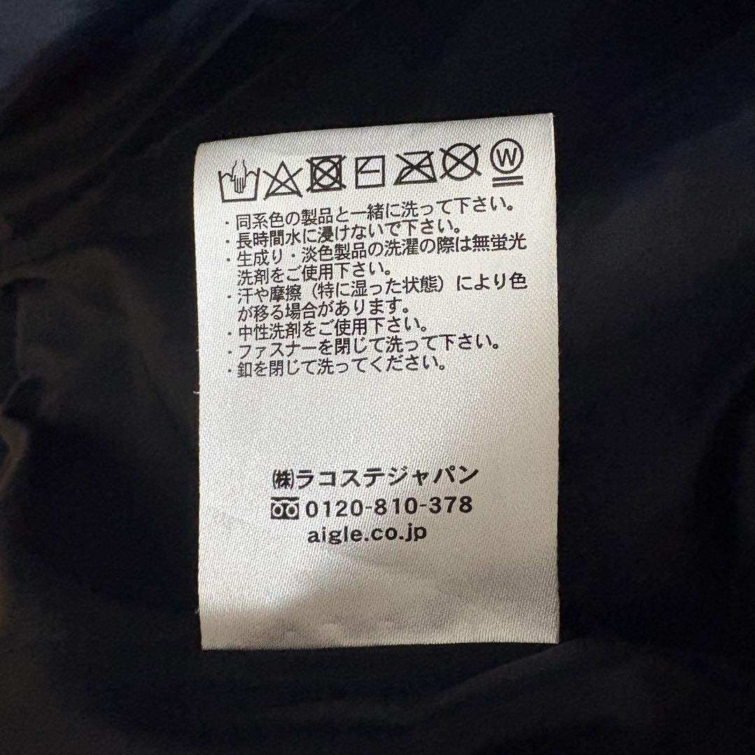 AIGLE フード付きダウンジャケット ネイビー XL