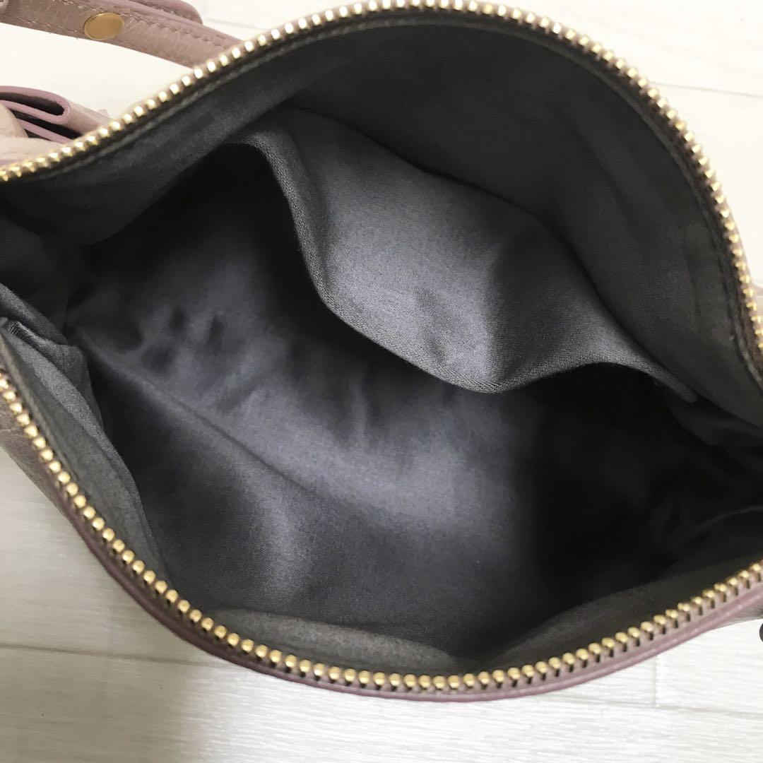 ☆良品・保存袋付☆miu miu VITELLO サイドリボン ミニハンドバッグ