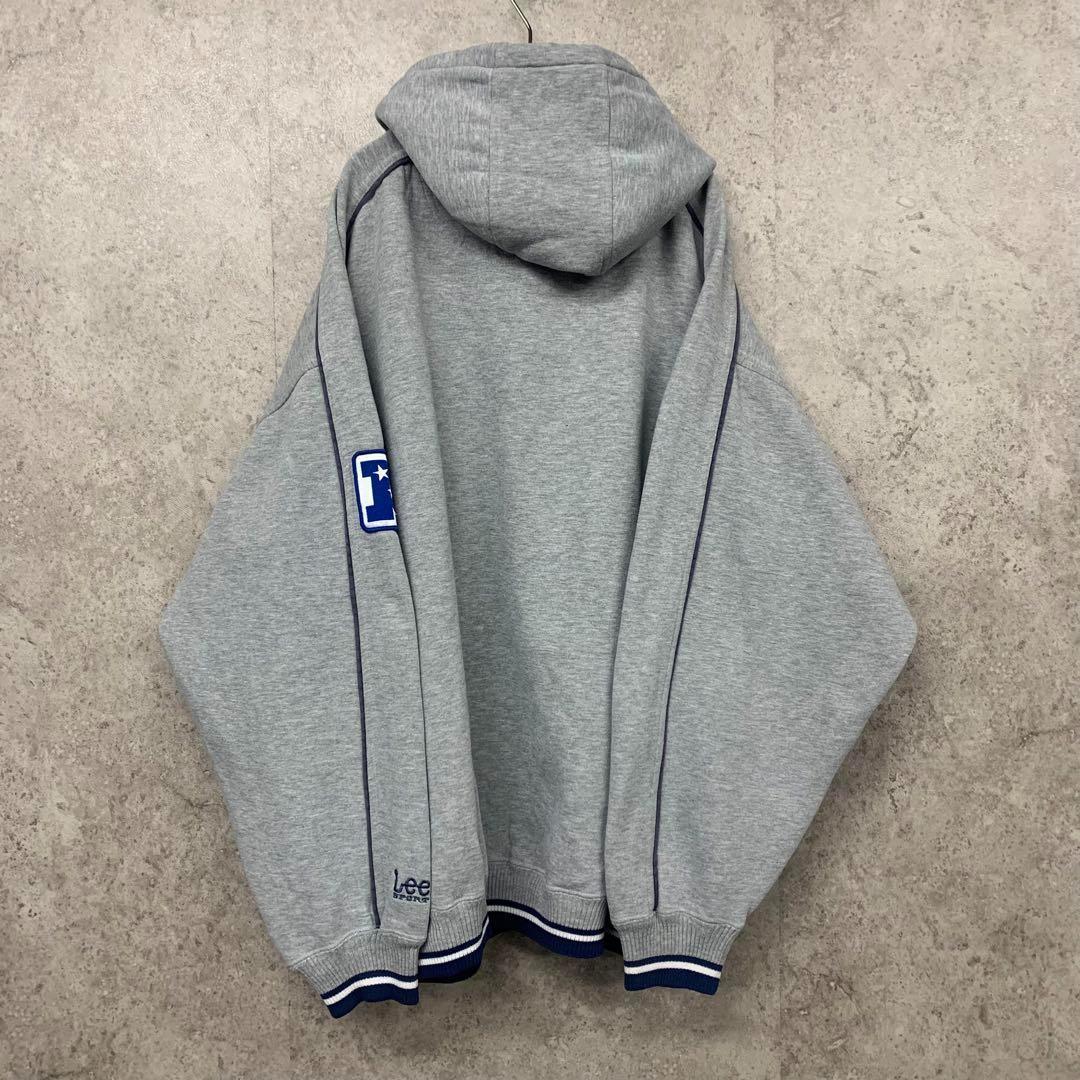 【レアデザイン3XL☆Lee製90s】NFLジャイアンツ刺繍スウェットパーカー