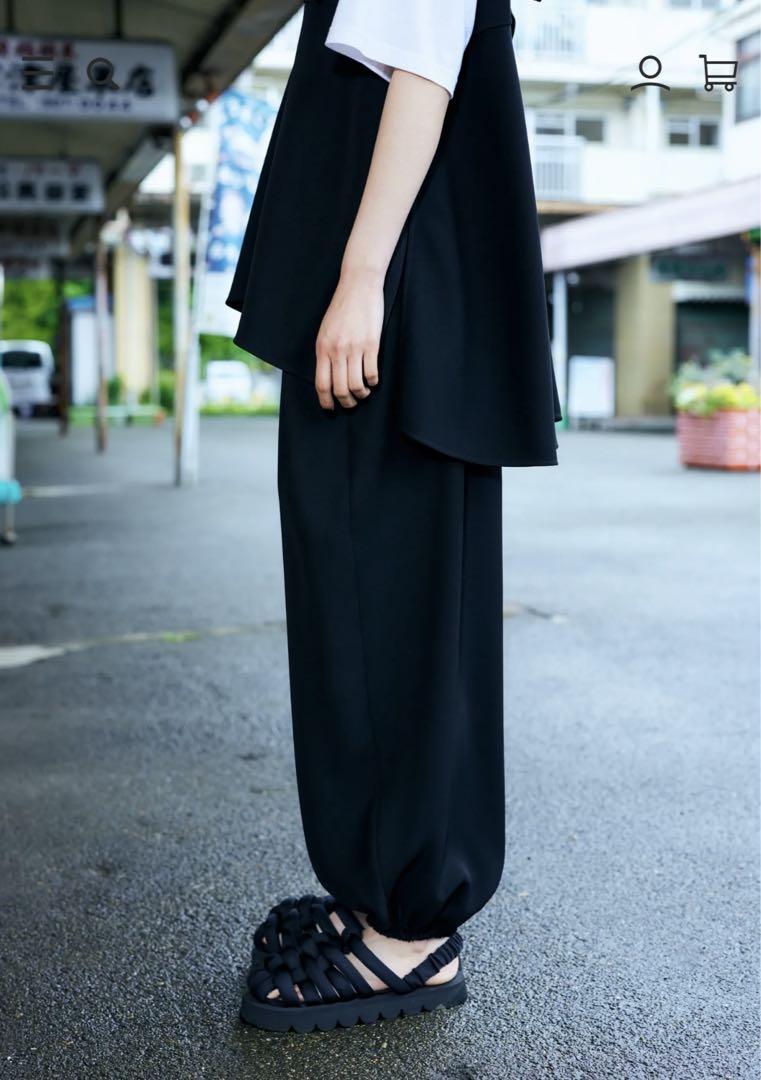 エンフォルド　WIDE EGG PANTS ブラック 34 enfold