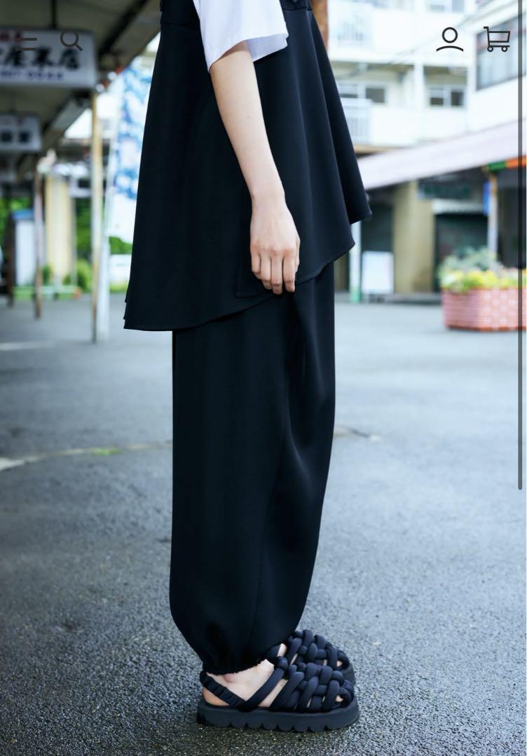 エンフォルド　WIDE EGG PANTS ブラック 34 enfold
