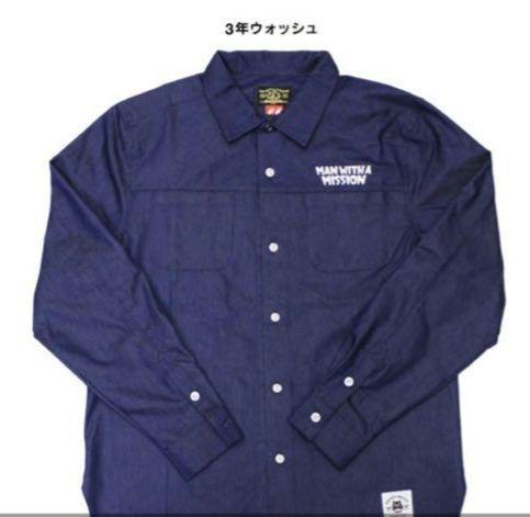 マンウィズ デニム風ワークシャツ MAN WITH A MISSION デニム風 ワークシャツ