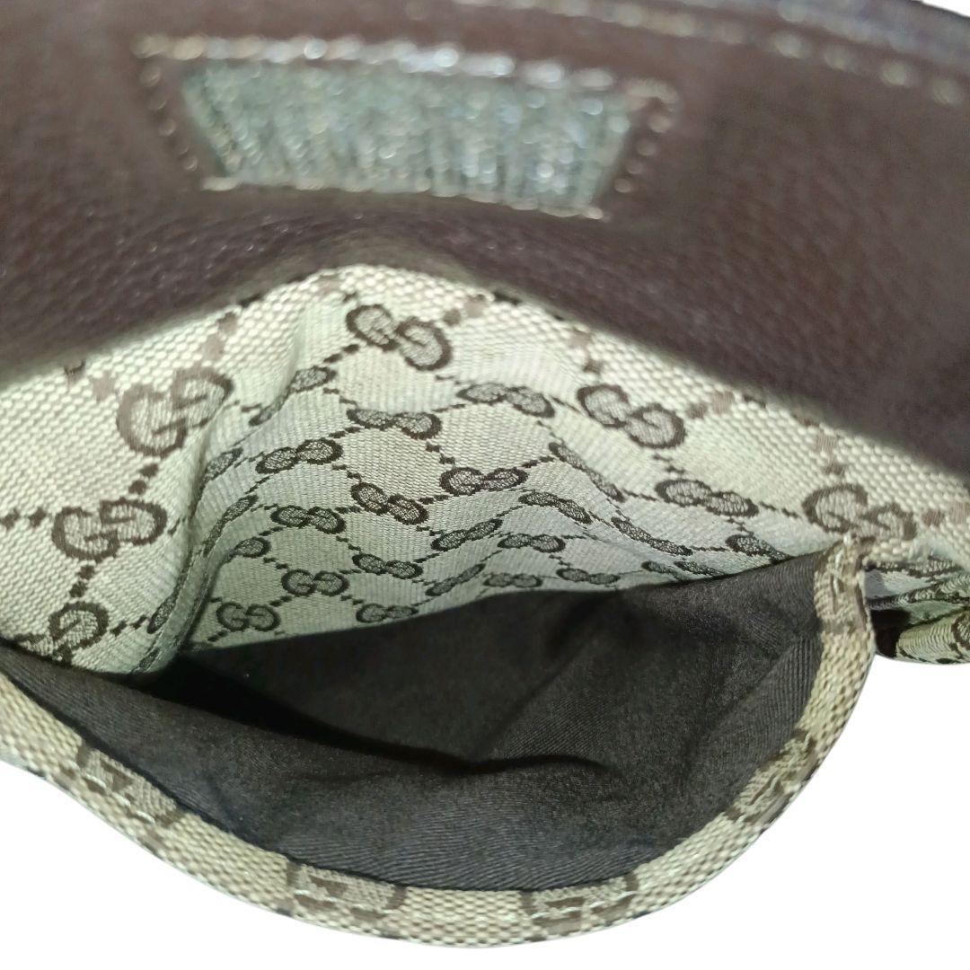 美品✨GUCCI ボディバッグ GG キャンバス レザー シェリーライン