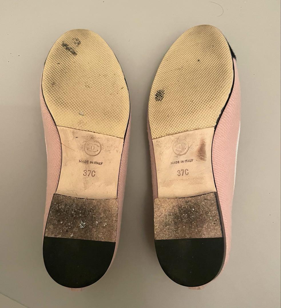 CHANEL ピンク バレエフラットシューズ