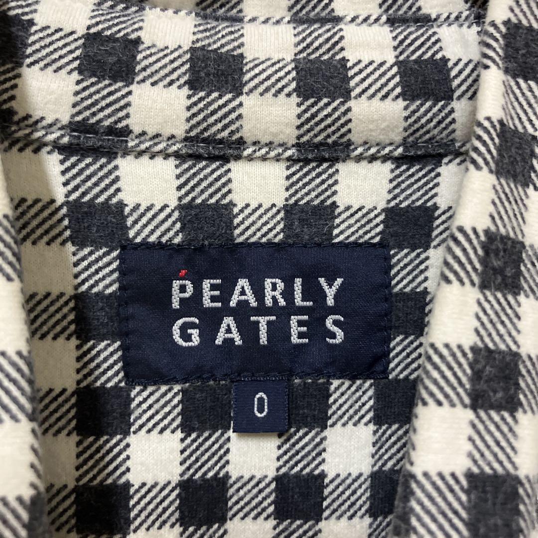 PEARLY GATES チェック柄長袖シャツ 【サイズ0】 - メルカリ