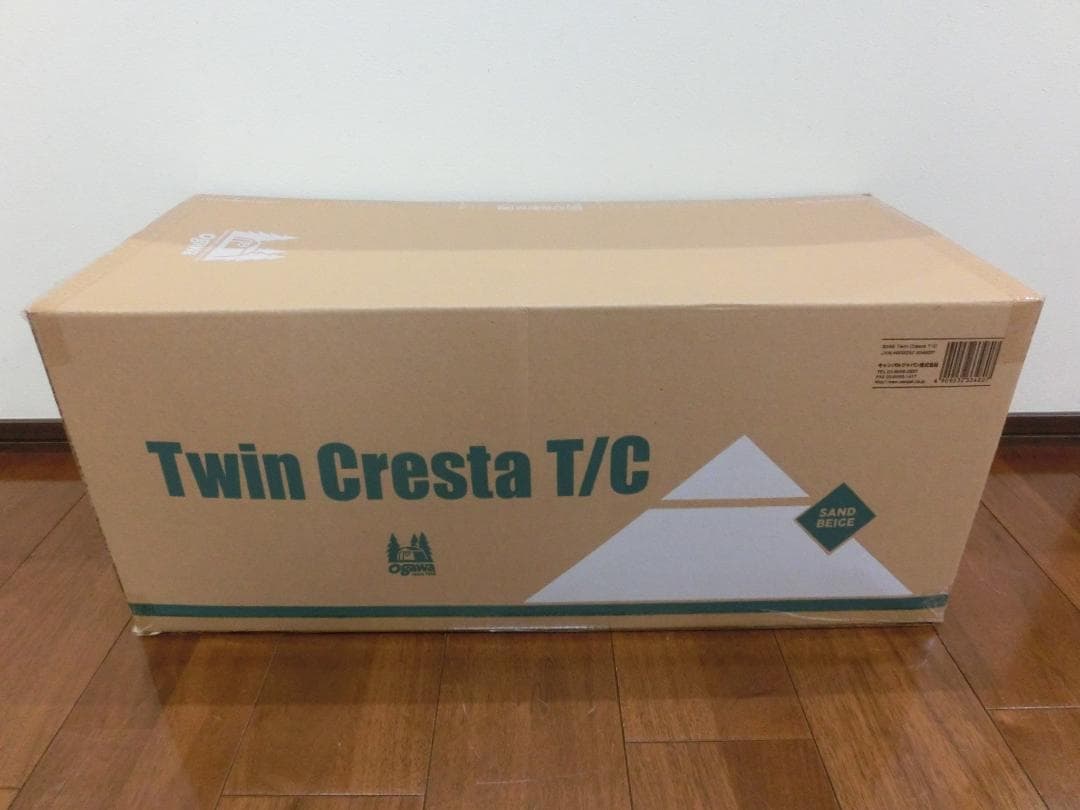 オガワ ツインクレスタT C 1度のみ使用 ポール2本付属 純正ロープ茶ogawa CAMPAL