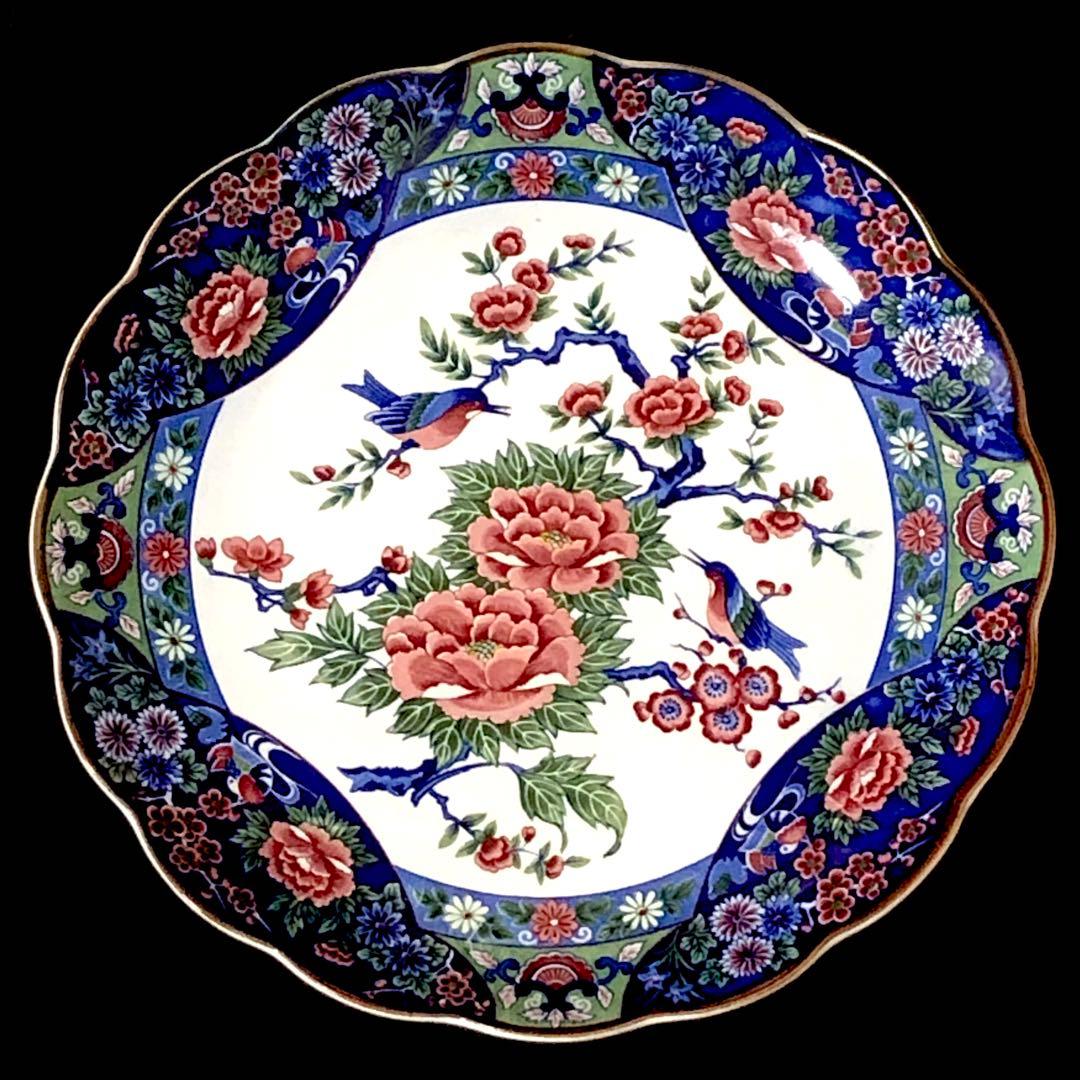 贅沢屋の *【新品未使用】有田焼 花鳥 飾り皿 大皿・盛皿セット 花鳥