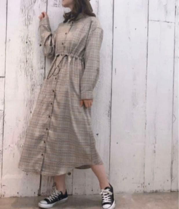 メルカリ Nice Claup ナイスクラップ ワンピースチェック ロングワンピース 2 350 中古や未使用のフリマ