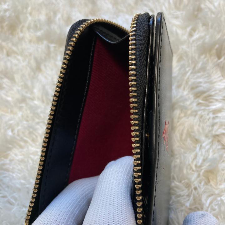 【PaulSmith】ポールスミス レザーキーケース・マーケトリーストライプ黒