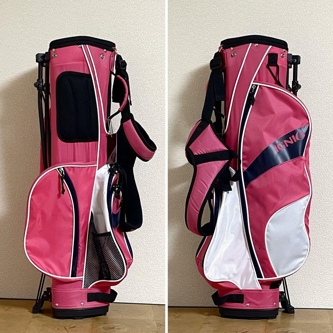 イグニオ ジュニア スタンドキャディバッグ+ゴルフクラブセット 3分割/7インチ